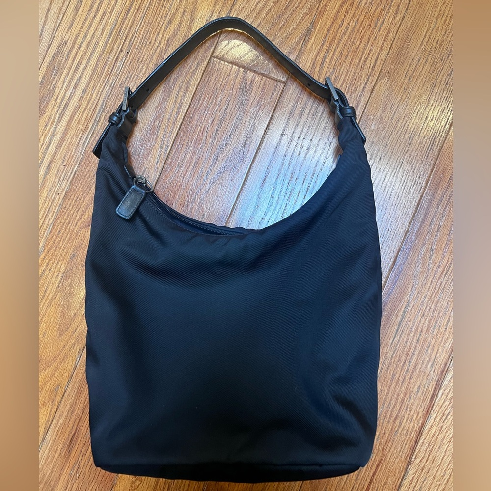 Vintage Coach Black Twill Hobo Shoulder bag